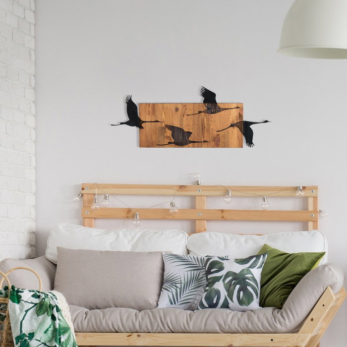 Wallity Goose Accesorio decorativo de pared Negro y Nogal